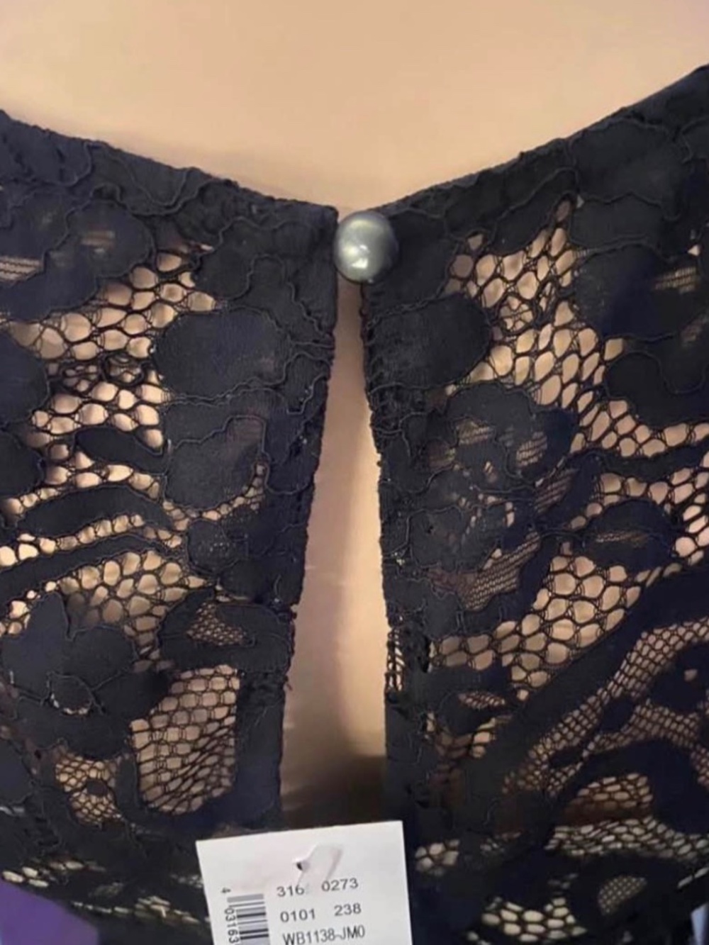 NWT: Ricki’s Sleeveless Nude with Black Lace Overlay A-Line  Dress - Size 2 - Picture 8 of 12